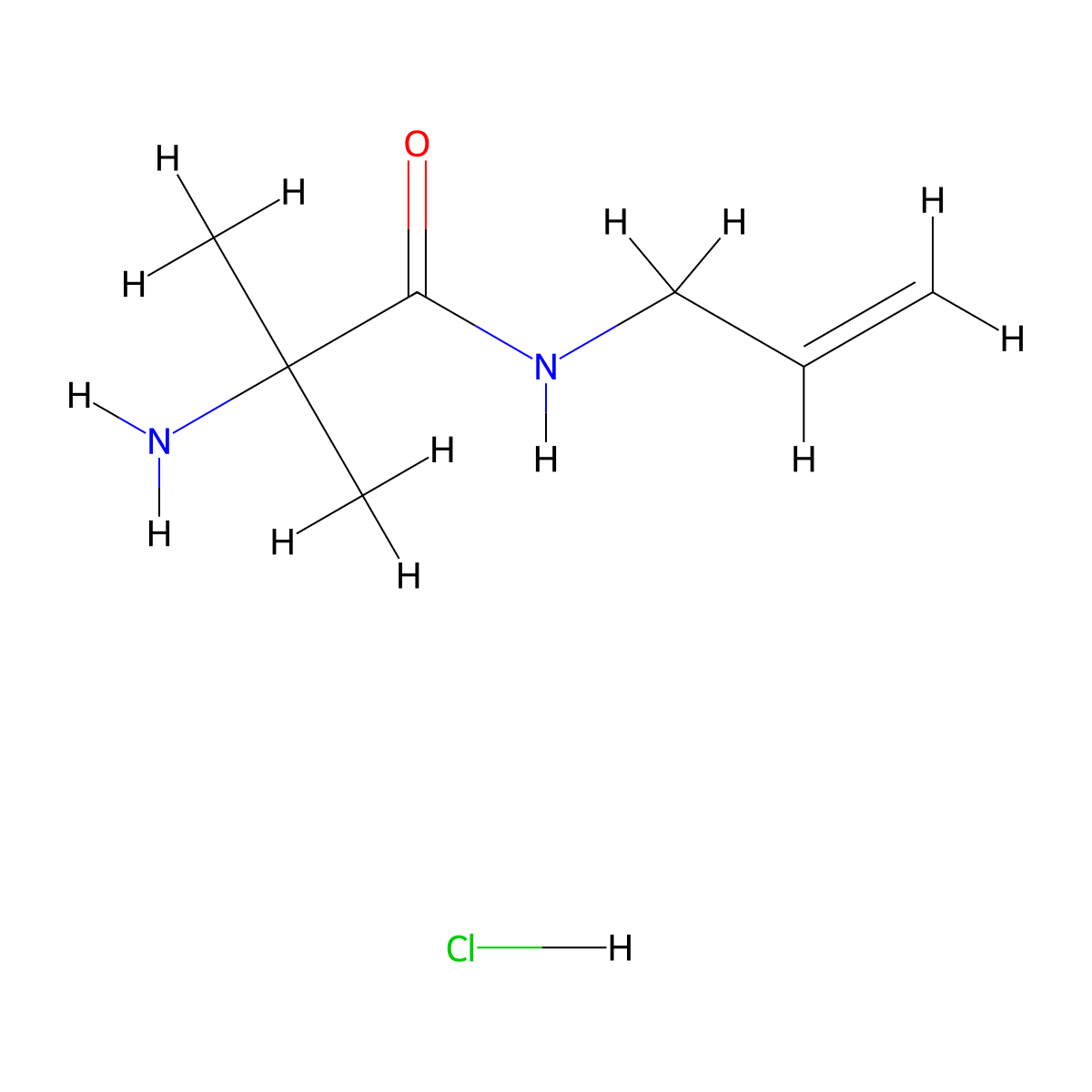 N-Allyl-2-amino-2-methylpropanamide hydrochloride molecular structure, CAS 1220018-73-4