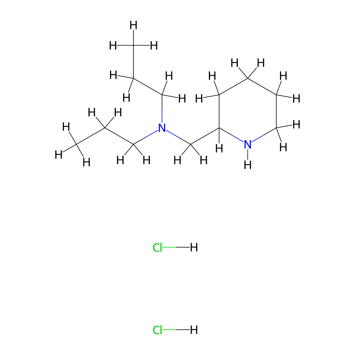 n-(2-Piperidinylmethyl)-n-propyl-1-propanamine dihydrochloride molecular structure, CAS 1220018-78-9