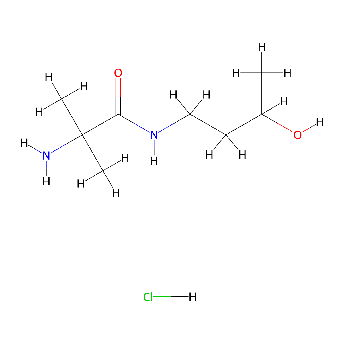 2-Amino-N-(3-hydroxybutyl)-2-methylpropanamide hydrochloride molecular structure, CAS 1220019-00-0