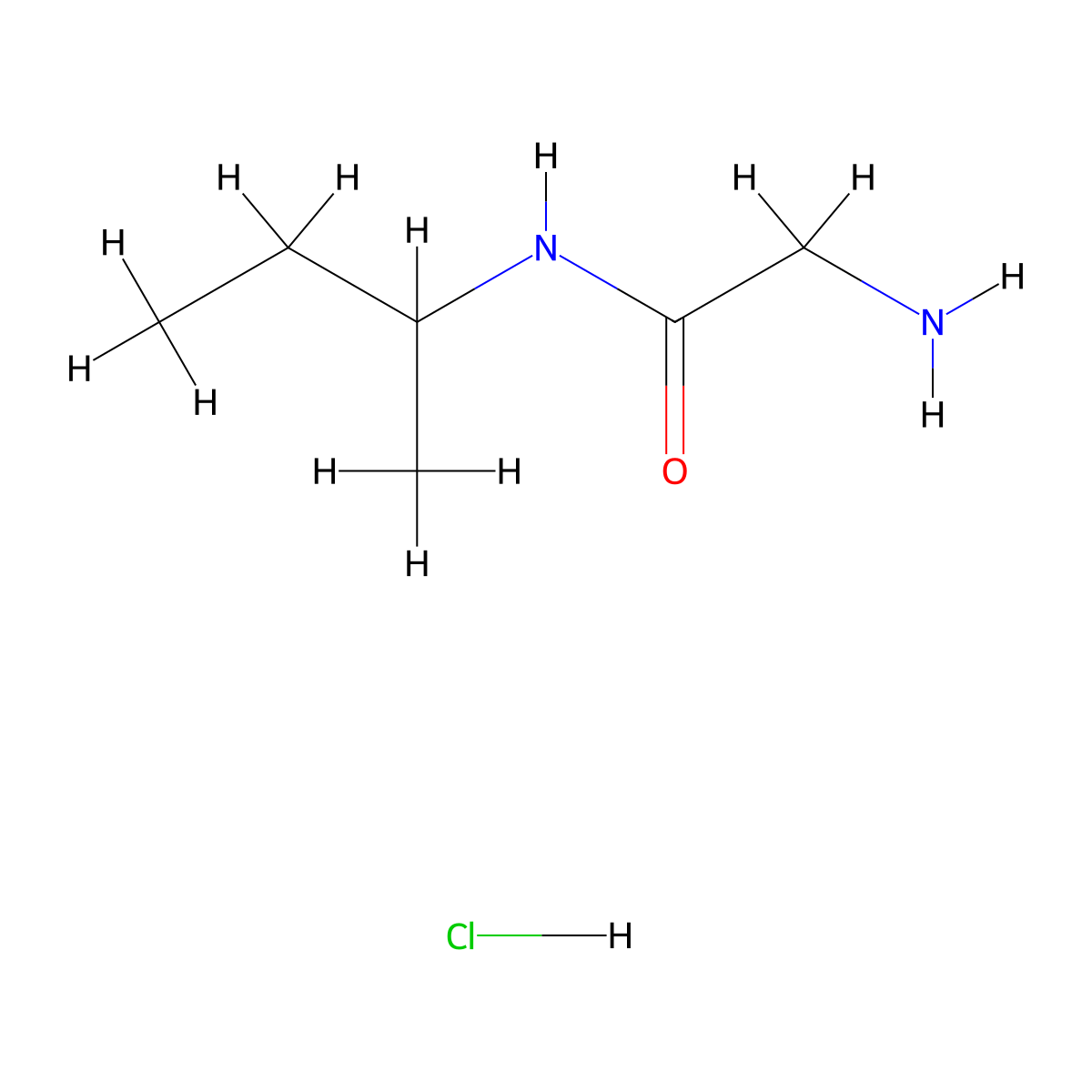 2-Amino-N-(sec-butyl)acetamide hydrochloride molecular structure, CAS 1220019-14-6