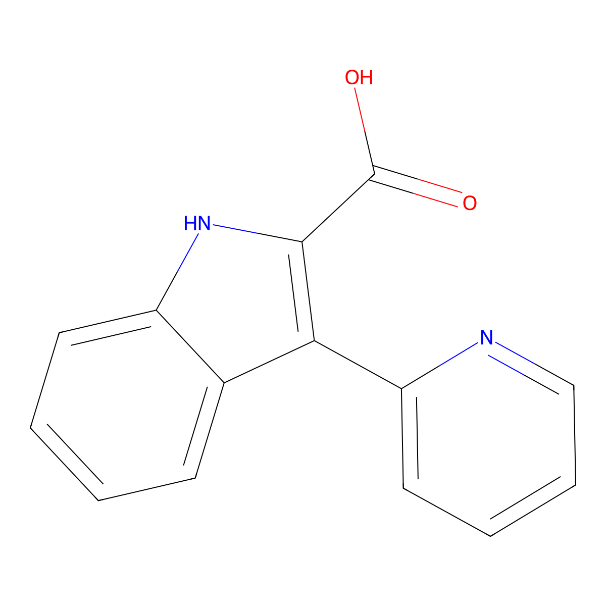 3-(2-Pyridinyl)-1H-indole-2-carboxylic acid molecular structure, CAS 1220019-51-1