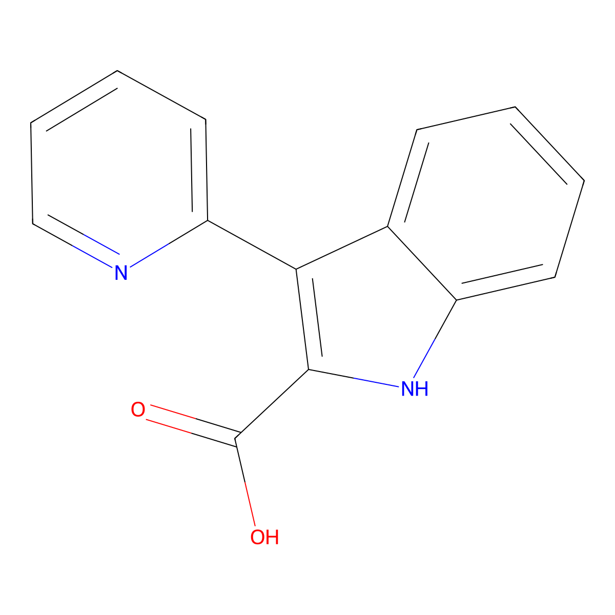 3-(2-Pyridinyl)-1H-indole-2-carboxylic acid molecular structure, CAS 1220019-51-1