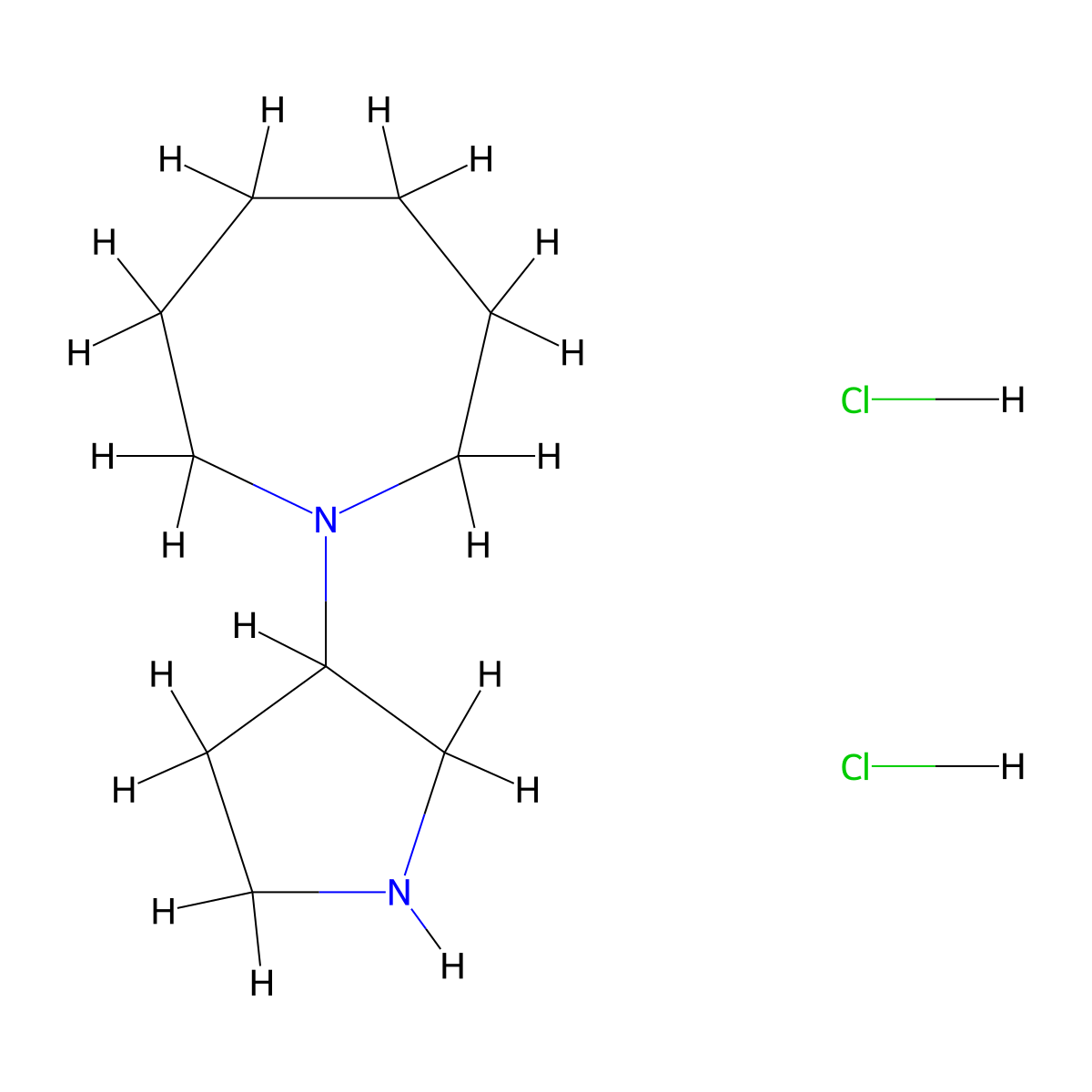 1-(3-Pyrrolidinyl)azepane dihydrochloride molecular structure, CAS 1220020-30-3