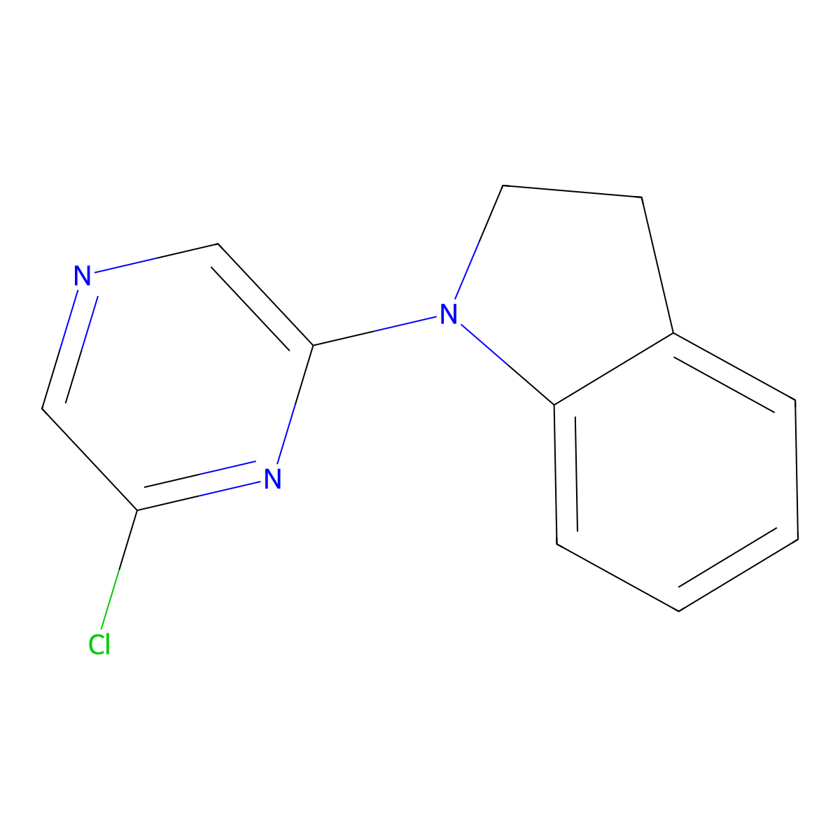 1-(6-Chloro-2-pyrazinyl)indoline molecular structure, CAS 1220020-34-7