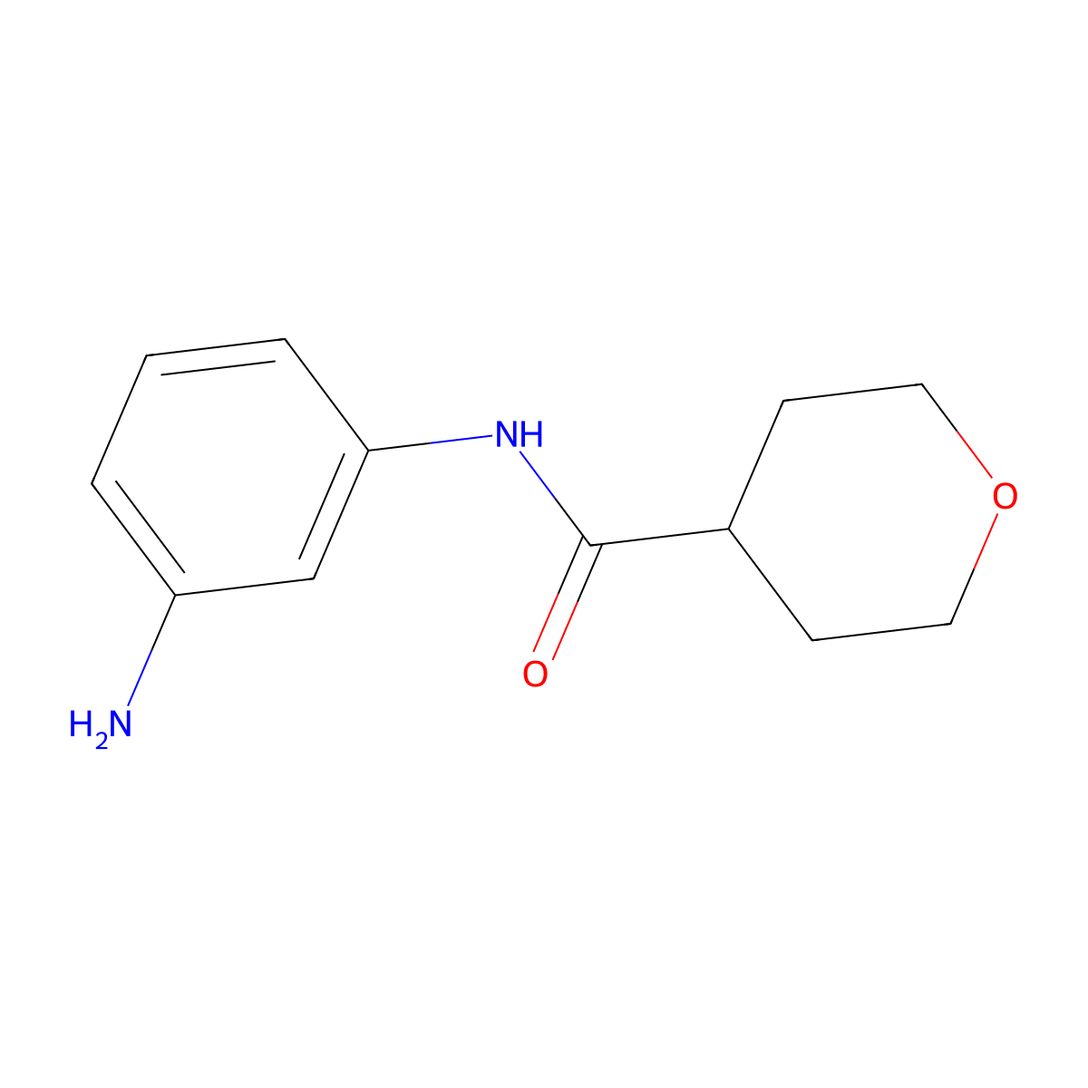 N-(3-Aminophenyl)tetrahydro-2H-pyran-4-carboxamide molecular structure, CAS 1220020-40-5