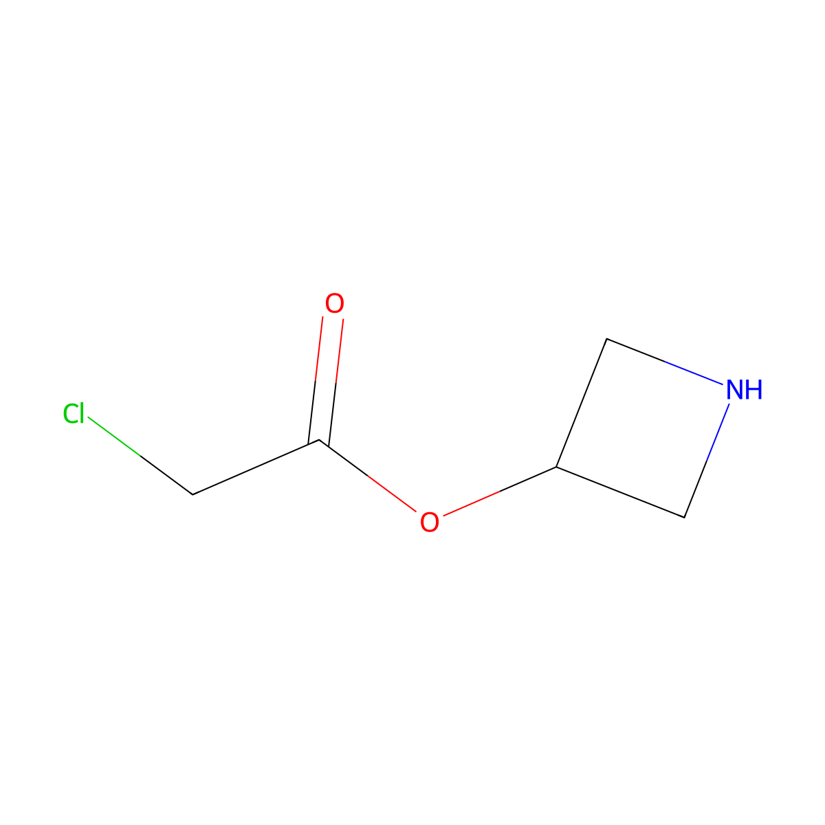 Azetidin-3-yl 2-chloroacetate molecular structure, CAS 1220020-50-7