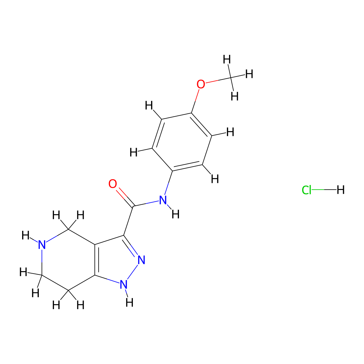 N-(4-Methoxyphenyl)-4,5,6,7-tetrahydro-1H-pyrazolo[4,3-c]pyridine-3-carboxamide hydrochloride molecular structure, CAS 1220020-57-4