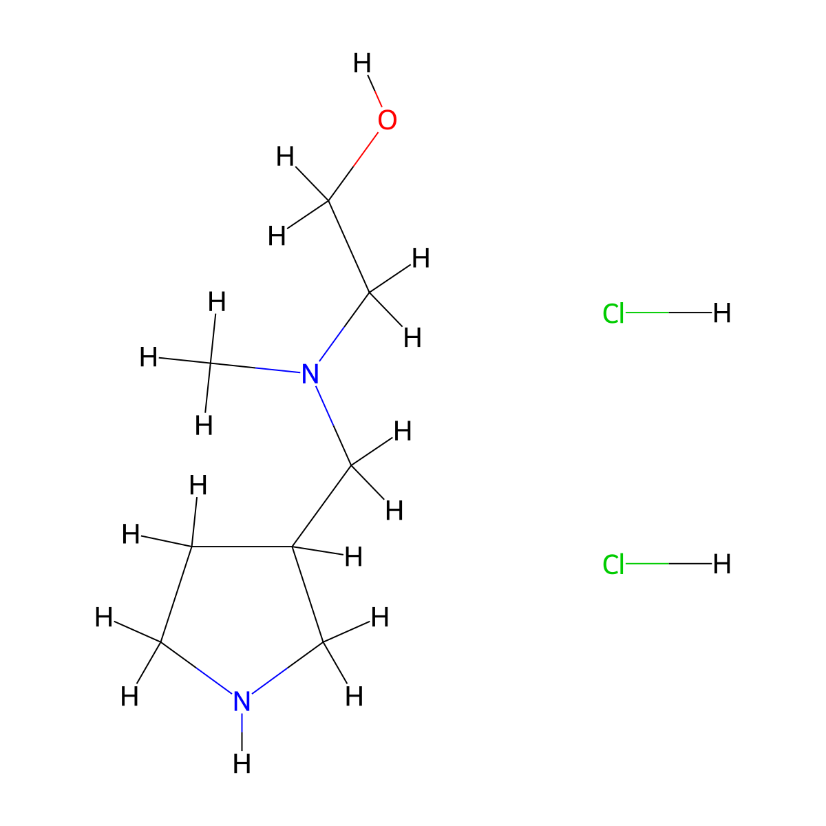 2-[Methyl(3-pyrrolidinylmethyl)amino]-1-ethanol dihydrochloride molecular structure, CAS 1220020-93-8