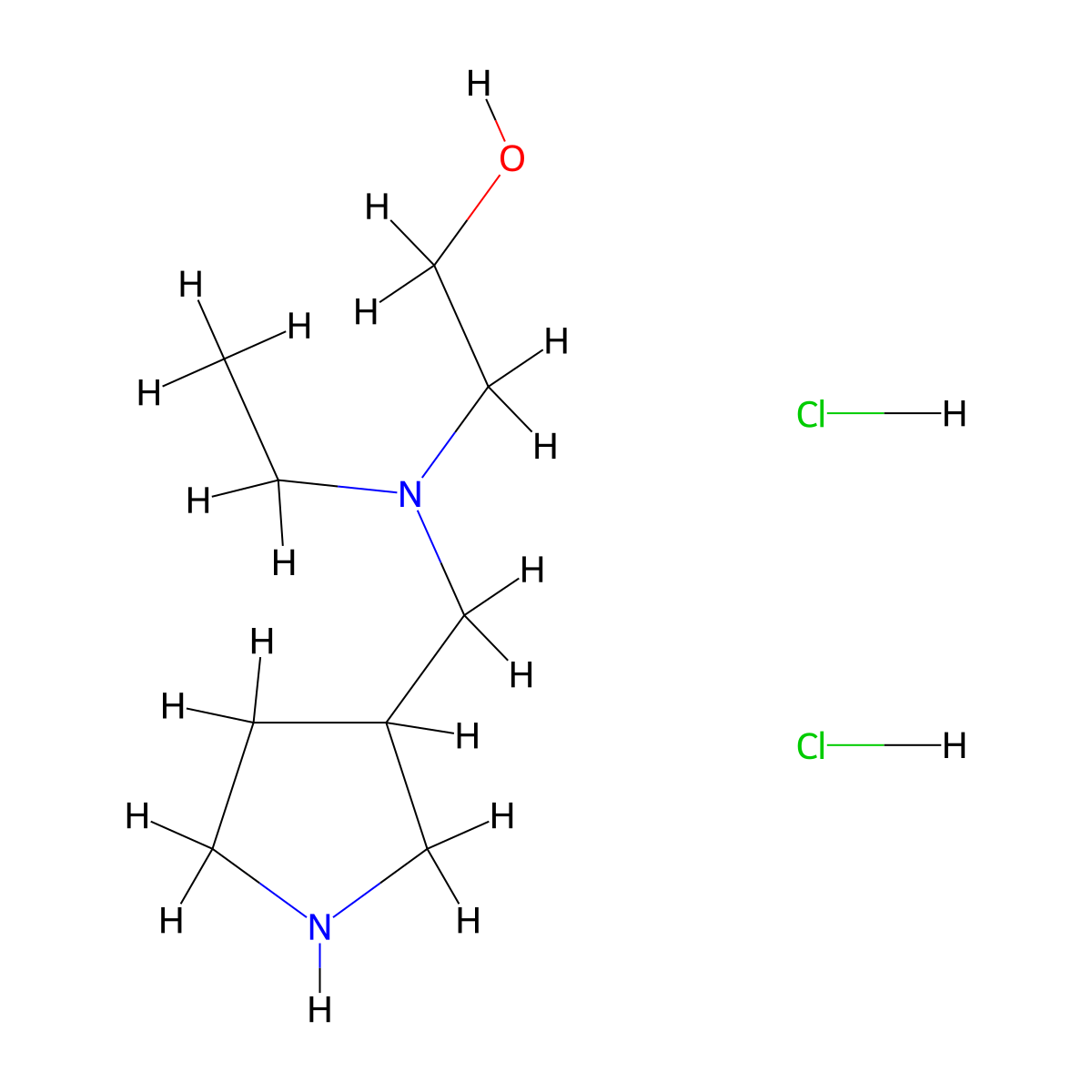 2-[Ethyl(3-pyrrolidinylmethyl)amino]-1-ethanol dihydrochloride molecular structure, CAS 1220021-04-4
