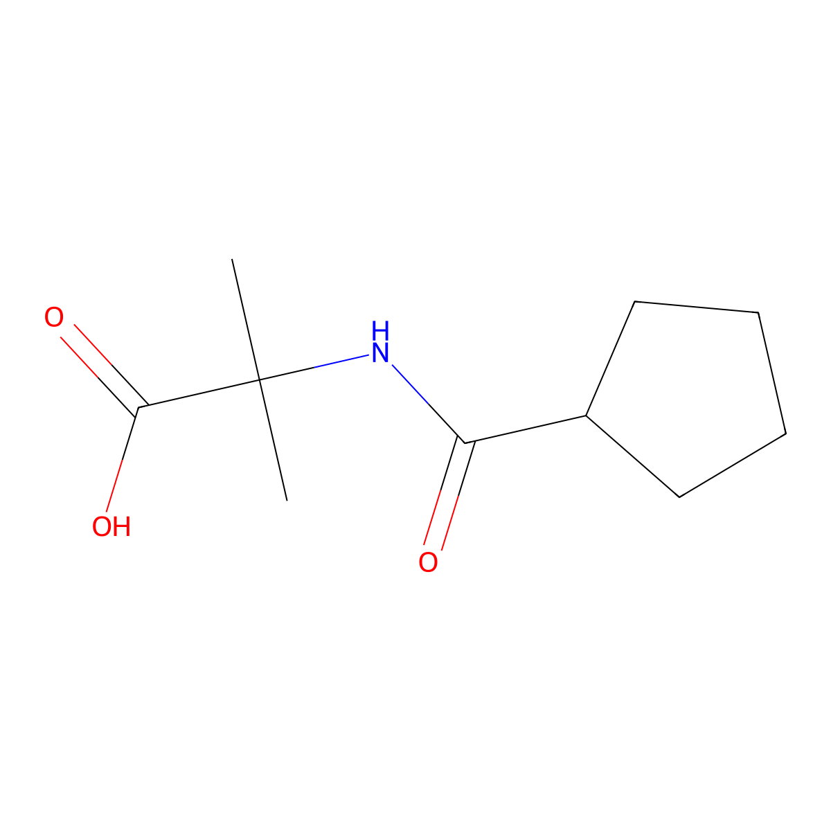 N-(Cyclopentylcarbonyl)-2-methylalanine molecular structure, CAS 1220021-10-2