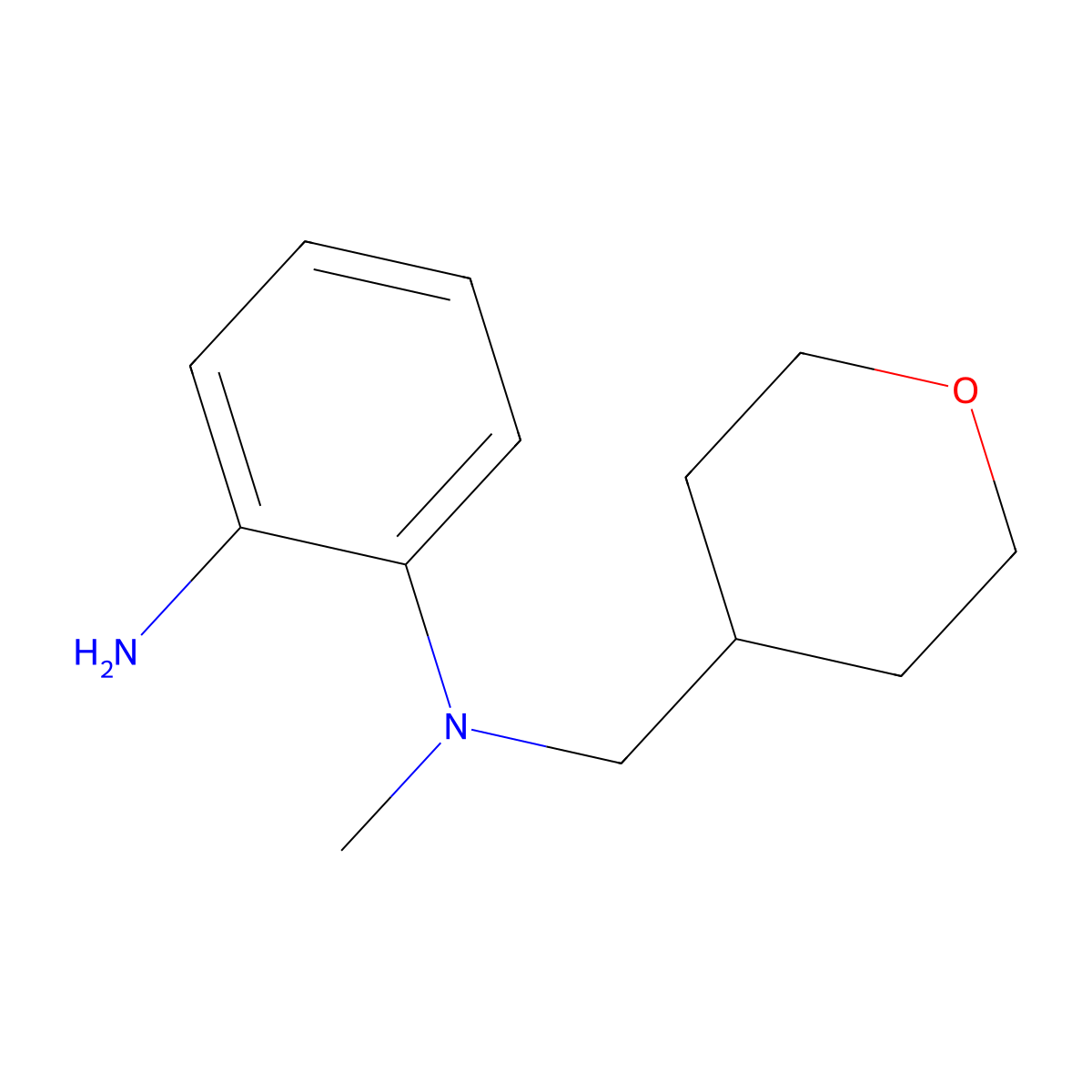 N1-Methyl-N1-((tetrahydro-2H-pyran-4-yl)methyl)benzene-1,2-diamine molecular structure, CAS 1220021-14-6