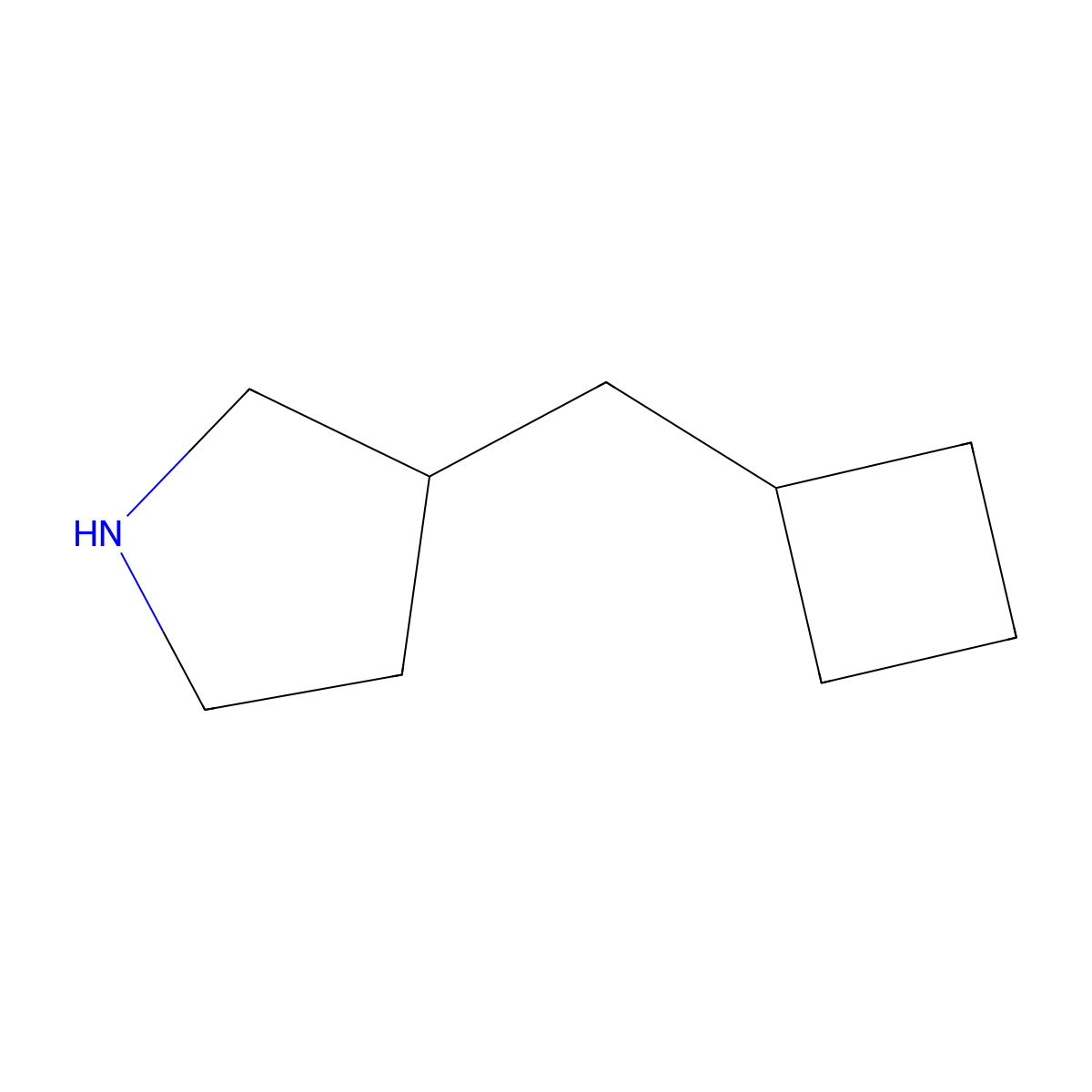 3-(Cyclobutylmethyl)pyrrolidine molecular structure, CAS 1220021-25-9