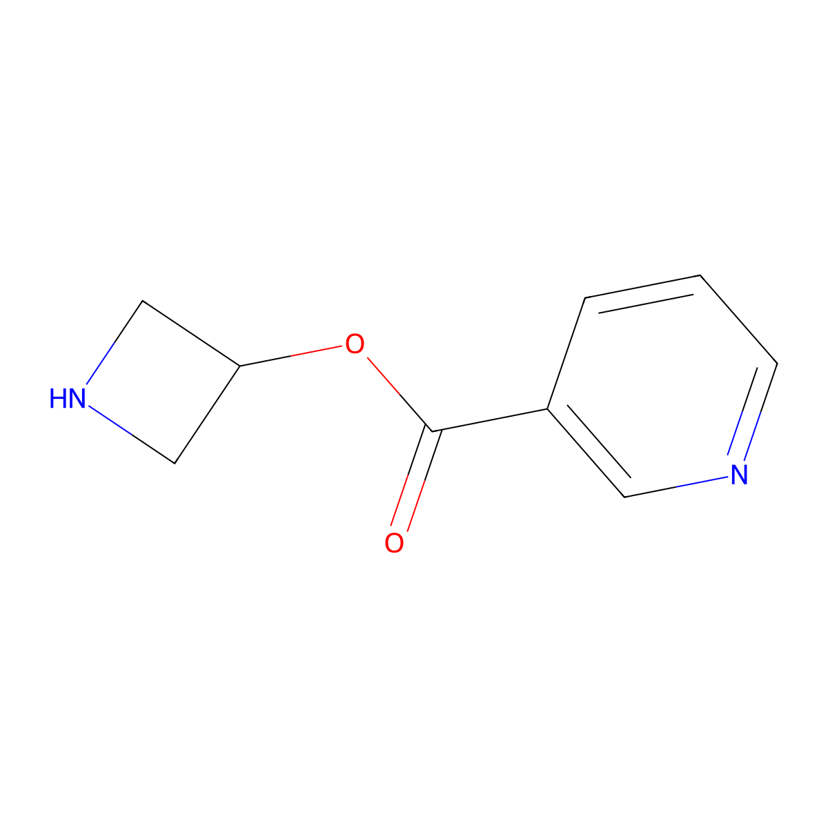 3-Azetidinyl nicotinate molecular structure, CAS 1220021-28-2