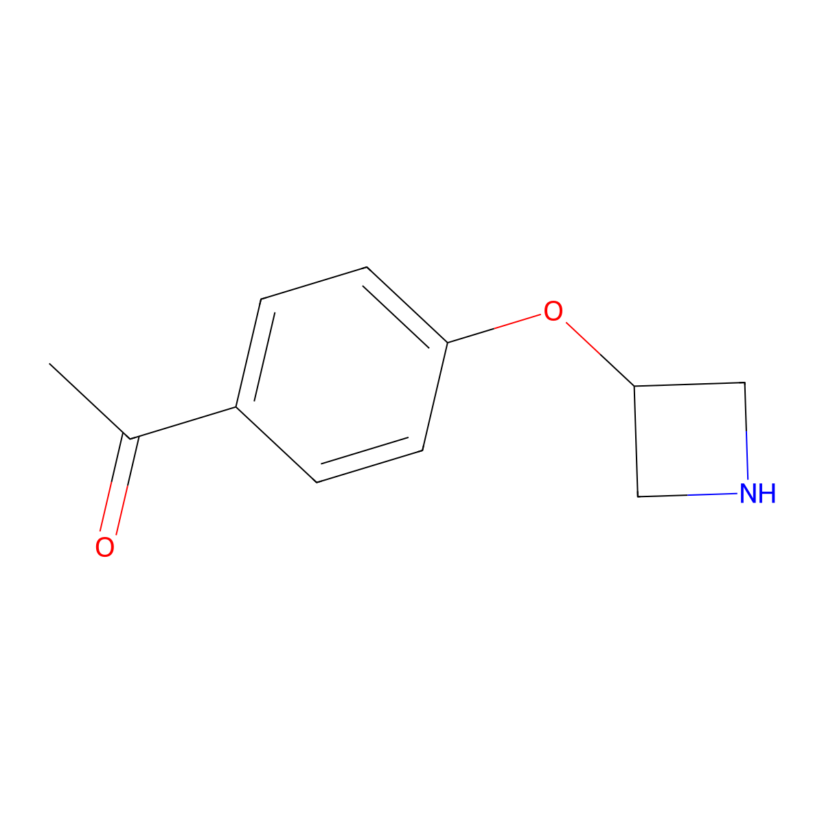 1-[4-(3-Azetidinyloxy)phenyl]-1-ethanone molecular structure, CAS 1220021-47-5