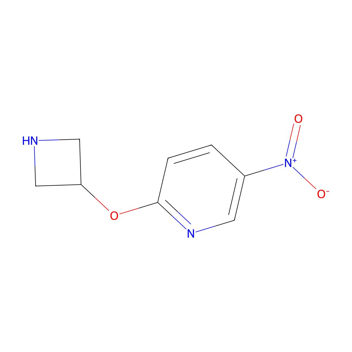 2-(Azetidin-3-yloxy)-5-nitropyridine molecular structure, CAS 1220027-16-6