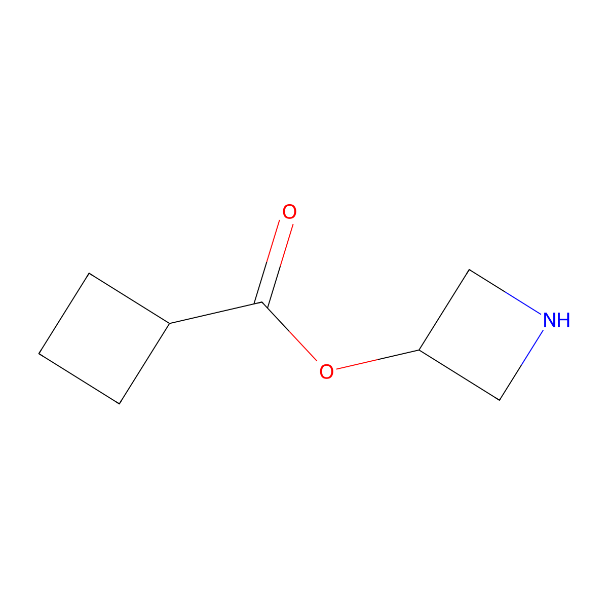 3-Azetidinyl cyclobutanecarboxylate molecular structure, CAS 1220027-20-2