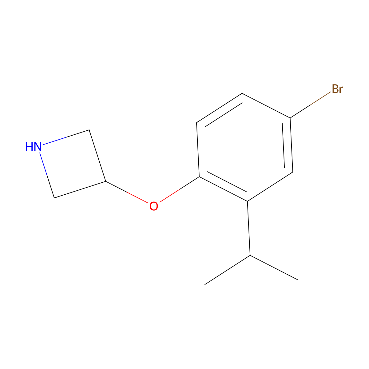 3-(4-Bromo-2-isopropylphenoxy)azetidine molecular structure, CAS 1220027-28-0