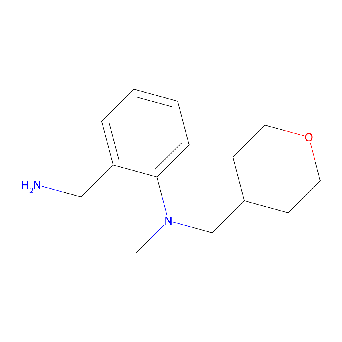 N-[2-(Aminomethyl)phenyl]-N-methyl-N-(tetrahydro-2H-pyran-4-ylmethyl)amine molecular structure, CAS 1220027-33-7