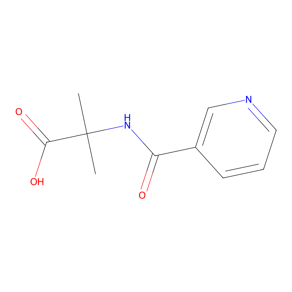 2-Methyl-2-(nicotinamido)propanoic acid molecular structure, CAS 1220027-62-2