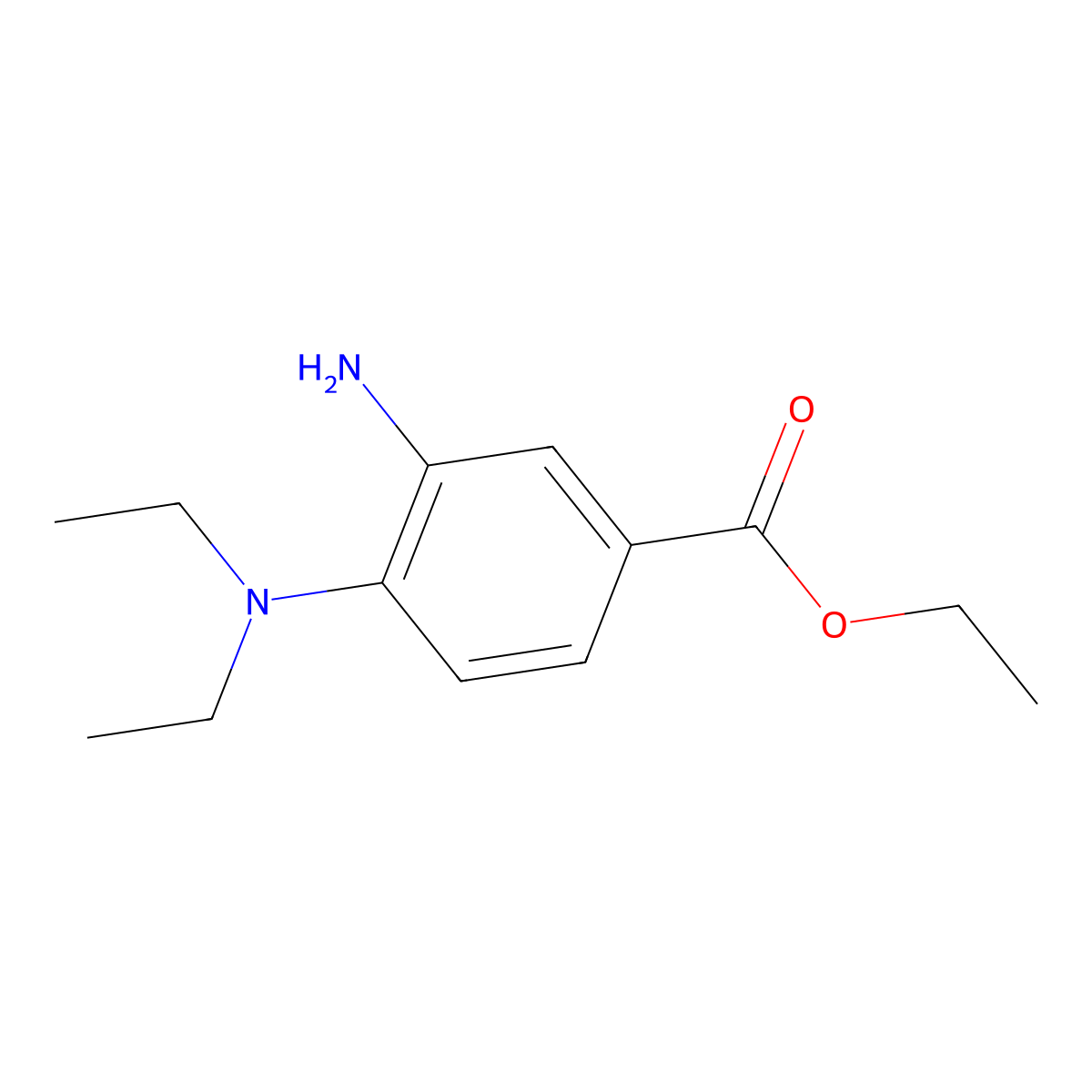 Ethyl 3-amino-4-(diethylamino)benzoate molecular structure, CAS 1220027-69-9