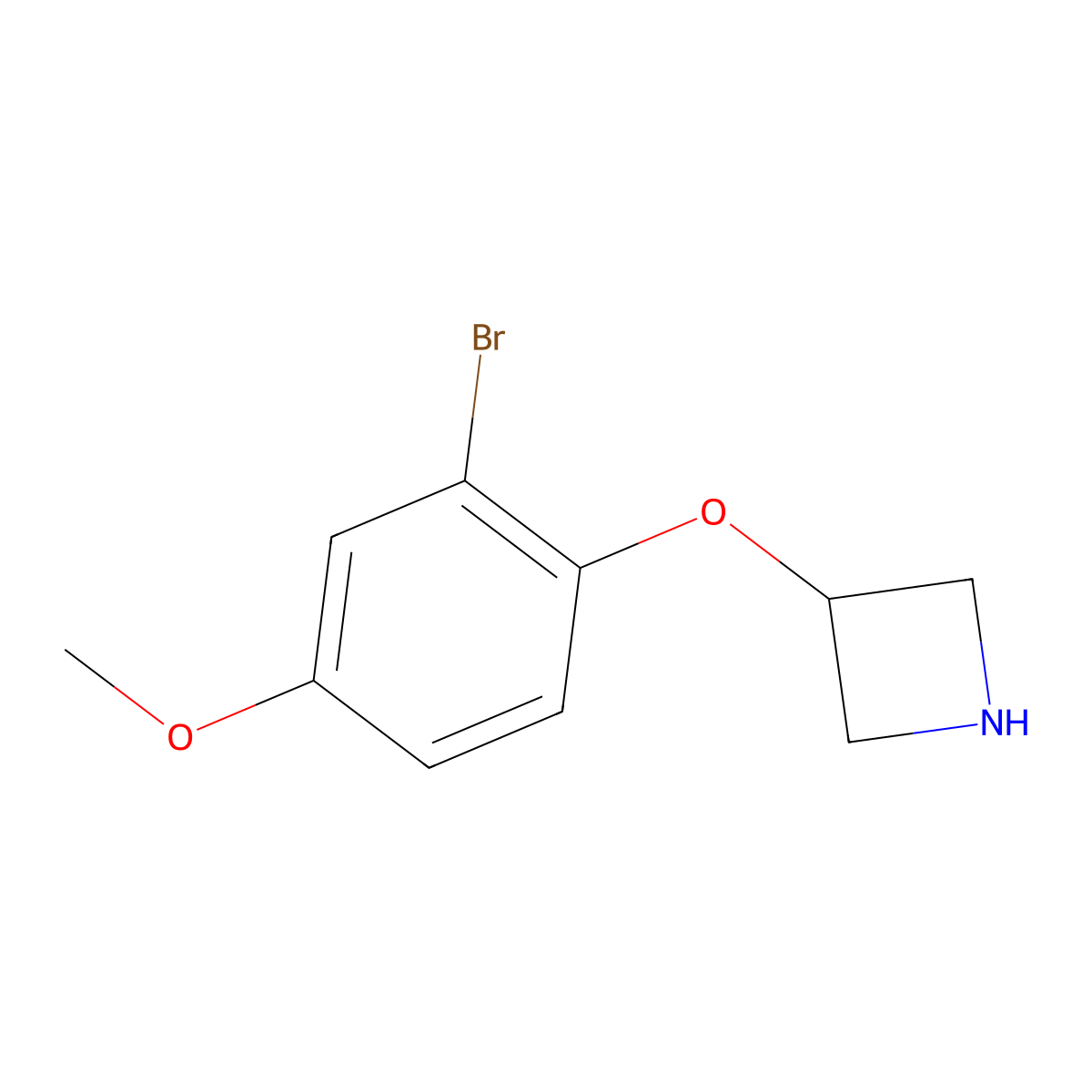 3-(2-Bromo-4-methoxyphenoxy)azetidine molecular structure, CAS 1220027-73-5