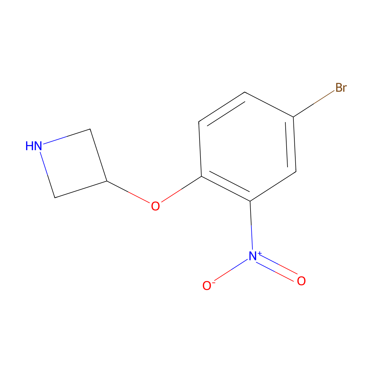 3-(4-Bromo-2-nitrophenoxy)azetidine molecular structure, CAS 1220027-84-8