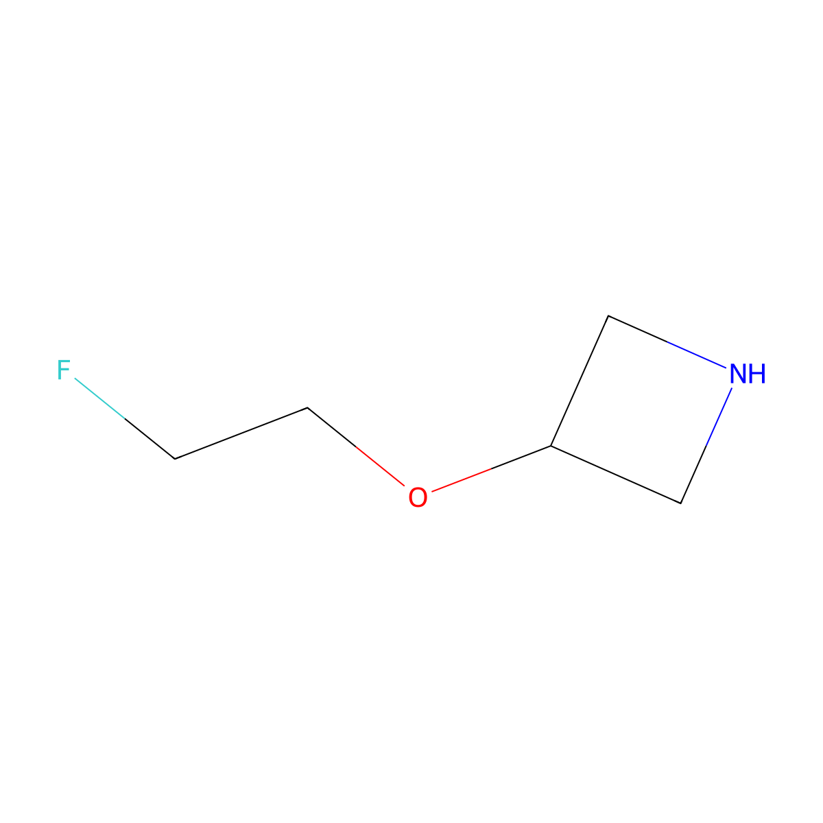 3-(2-Fluoroethoxy)azetidine molecular structure, CAS 1220027-91-7