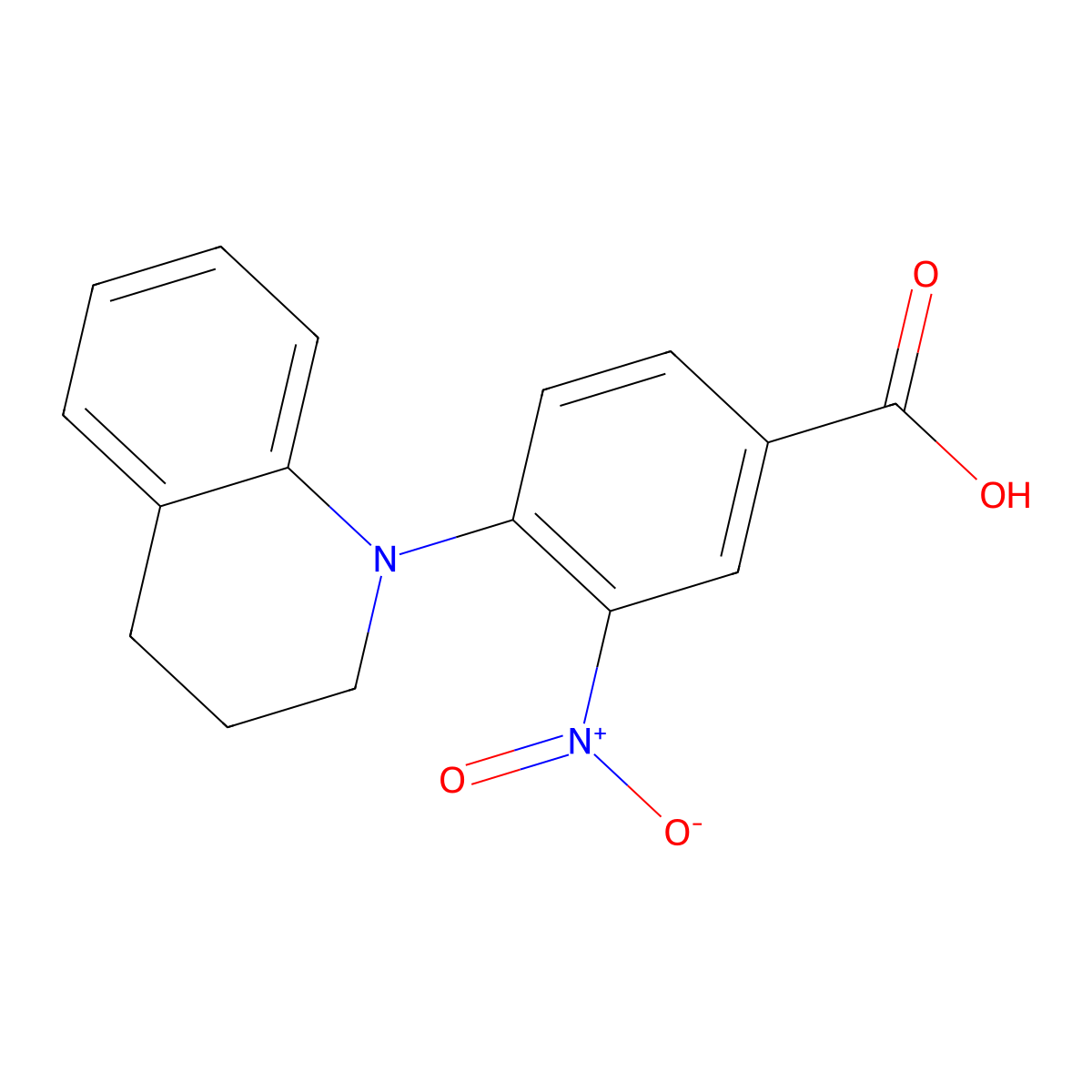 4-[3,4-Dihydro-1(2H)-quinolinyl]-3-nitrobenzoic acid molecular structure, CAS 1220027-95-1
