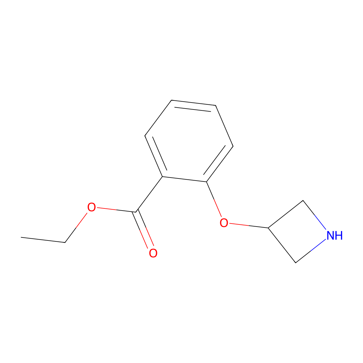 Ethyl 2-(azetidin-3-yloxy)benzoate molecular structure, CAS 1220028-00-1