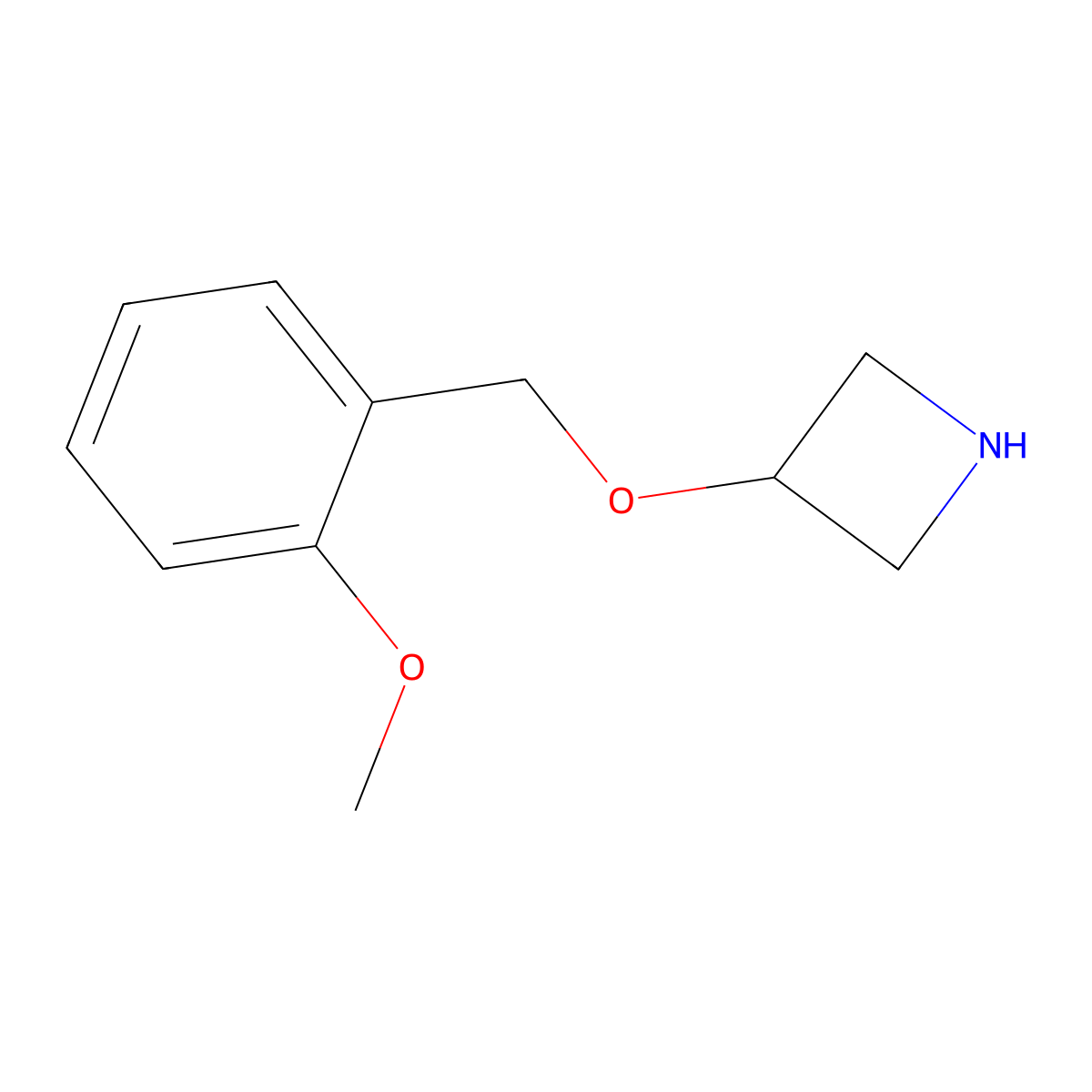 3-((2-Methoxybenzyl)oxy)azetidine molecular structure, CAS 1220028-06-7