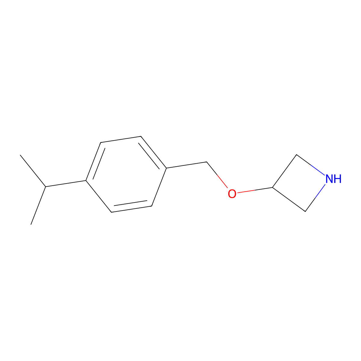 3-((4-Isopropylbenzyl)oxy)azetidine molecular structure, CAS 1220028-11-4