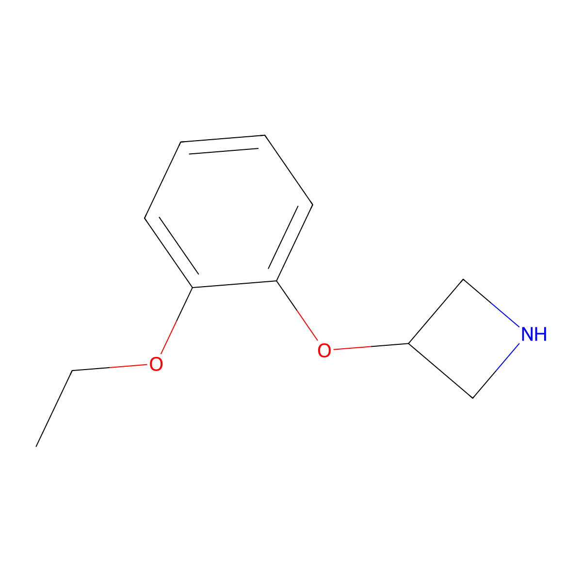 3-(2-Ethoxyphenoxy)azetidine molecular structure, CAS 1220028-15-8