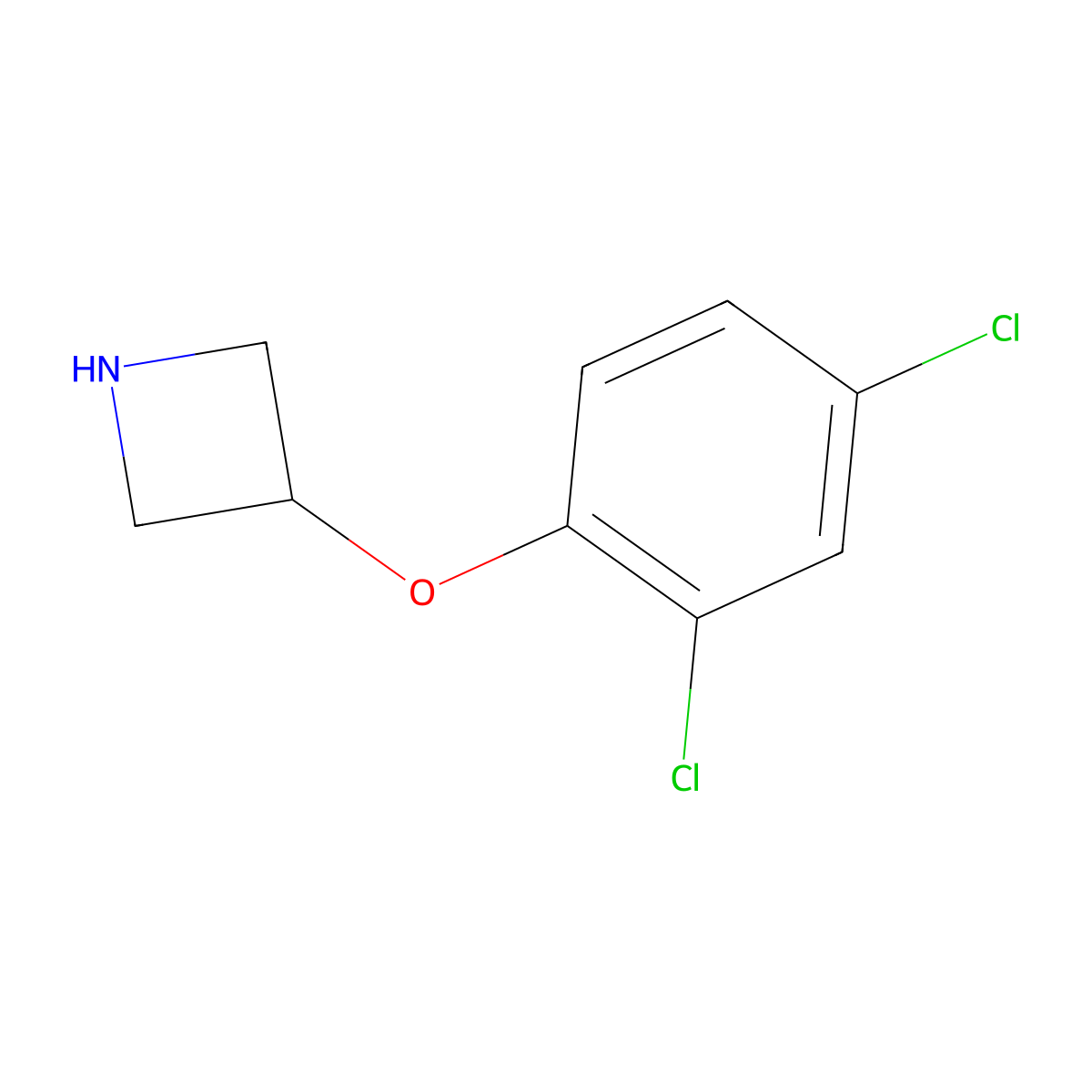 3-(2,4-Dichlorophenoxy)azetidine molecular structure, CAS 1220028-20-5