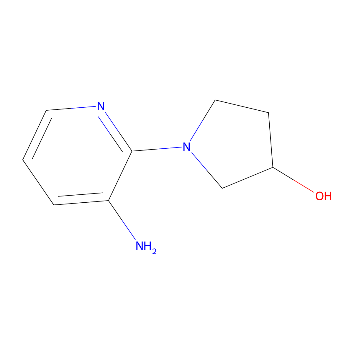 1-(3-Aminopyridin-2-yl)pyrrolidin-3-ol molecular structure, CAS 1220028-21-6