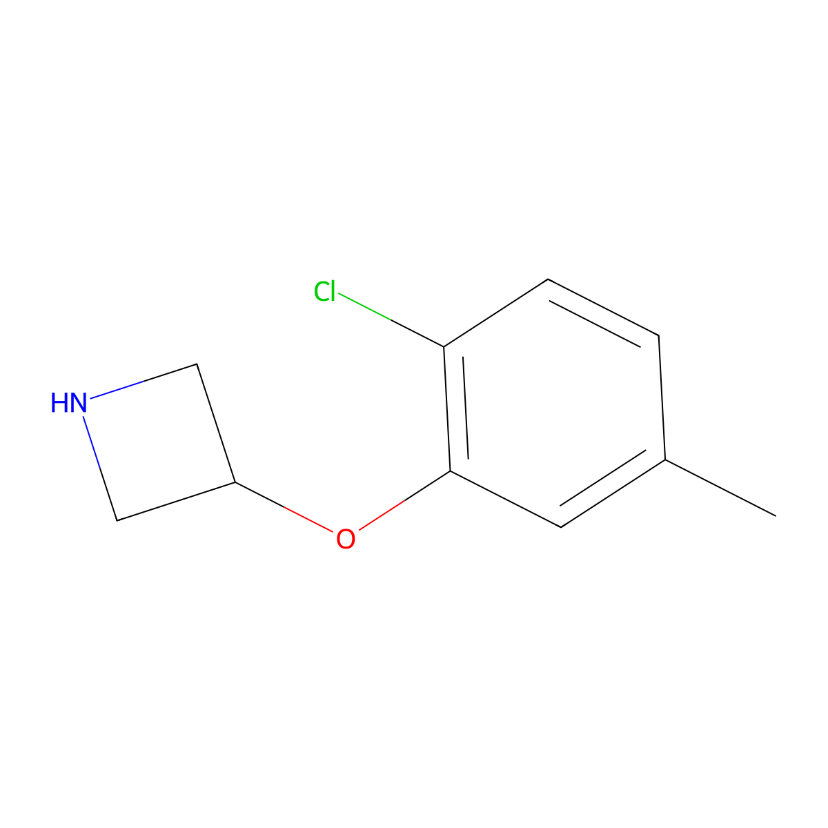 3-(2-Chloro-5-methylphenoxy)azetidine molecular structure, CAS 1220028-42-1