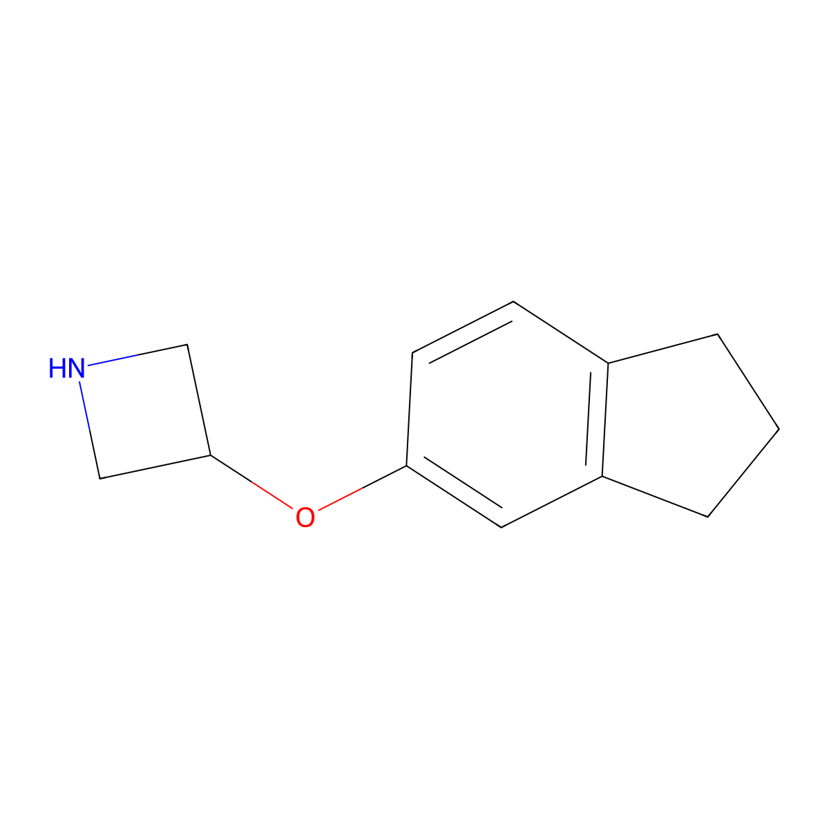 3-(2,3-dihydro-1H-inden-5-yloxy)azetidine molecular structure, CAS 1220028-55-6