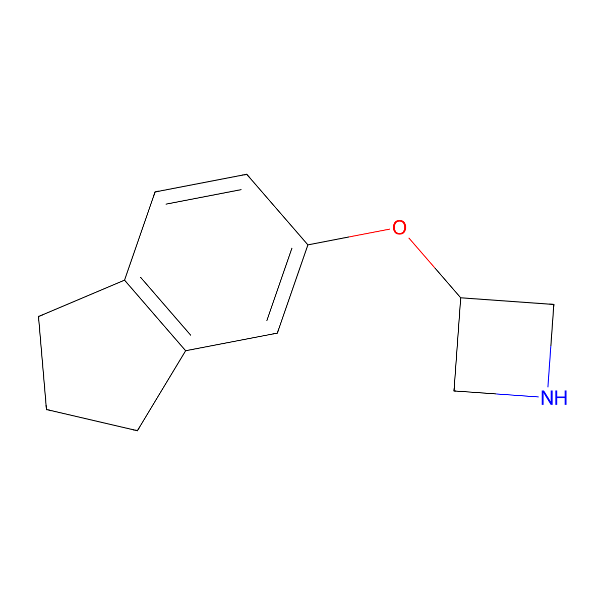 3-(2,3-dihydro-1H-inden-5-yloxy)azetidine molecular structure, CAS 1220028-55-6
