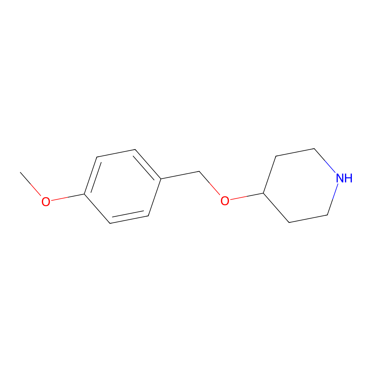 4-[(4-Methoxyphenyl)methoxy]piperidine molecular structure, CAS 1220028-57-8