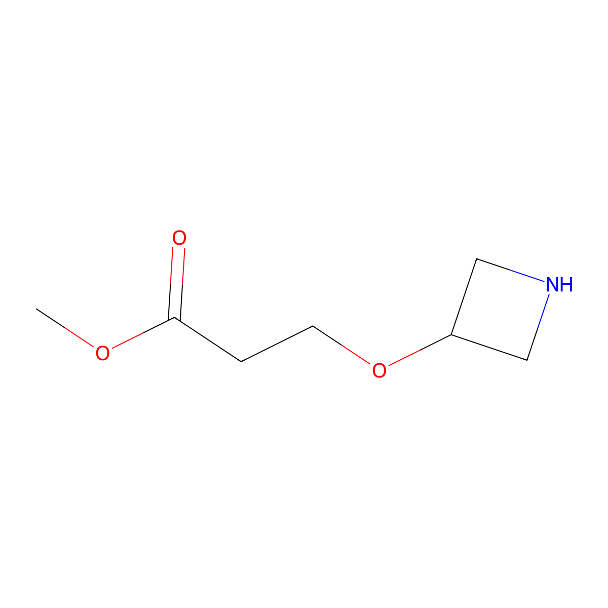 Methyl 3-(azetidin-3-yloxy)propanoate molecular structure, CAS 1220028-70-5
