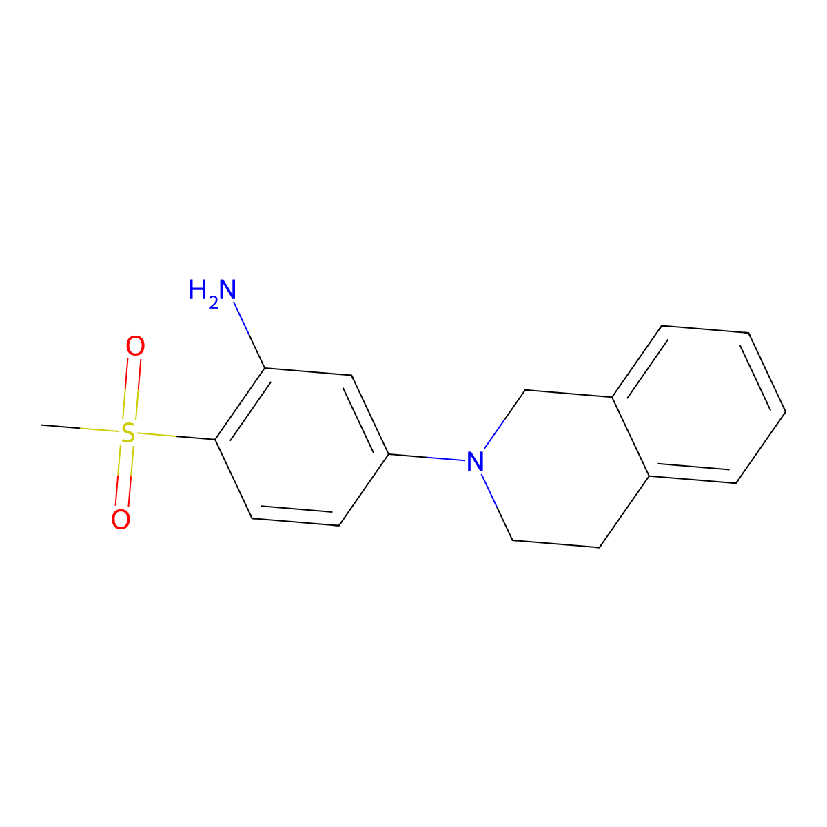 5-[3,4-Dihydro-2(1H)-isoquinolinyl]-2-(methylsulfonyl)aniline molecular structure, CAS 1220028-87-4