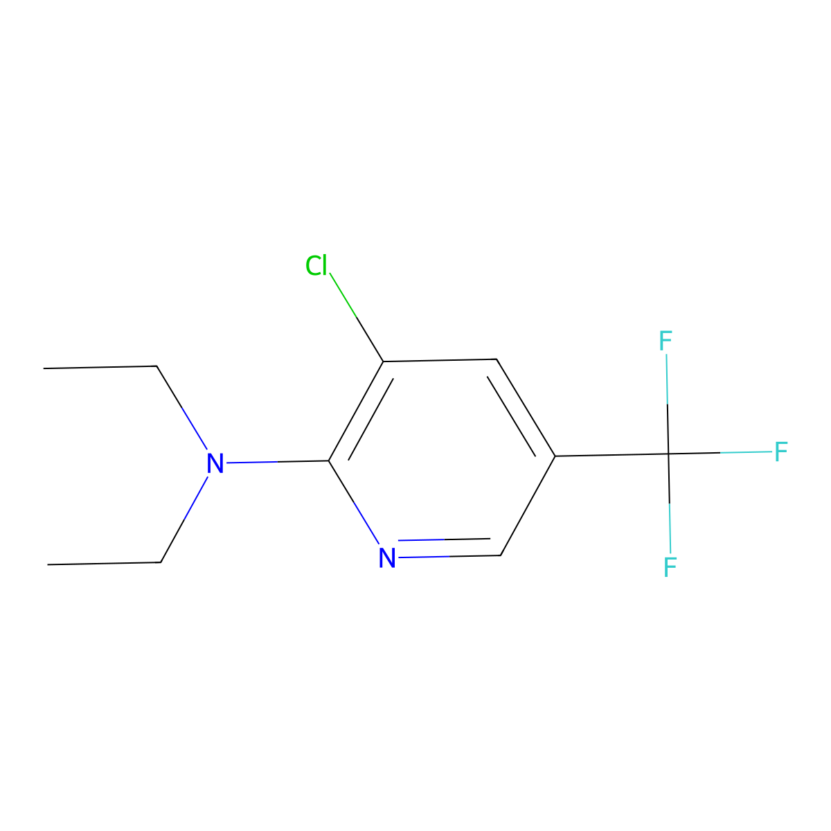 3-chloro-N,N-diethyl-5-(trifluoromethyl)pyridin-2-amine molecular structure, CAS 1220029-21-9