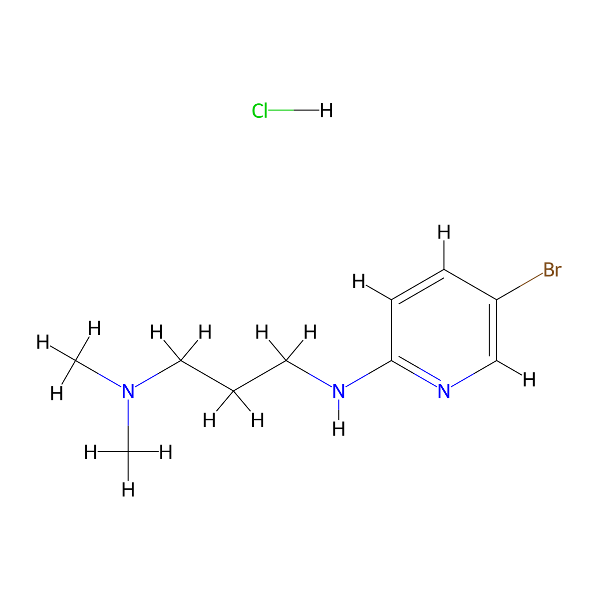 N1-(5-Bromo-2-pyridinyl)-N3,N3-dimethyl-1,3-propanediamine hydrochloride molecular structure, CAS 1220029-23-1