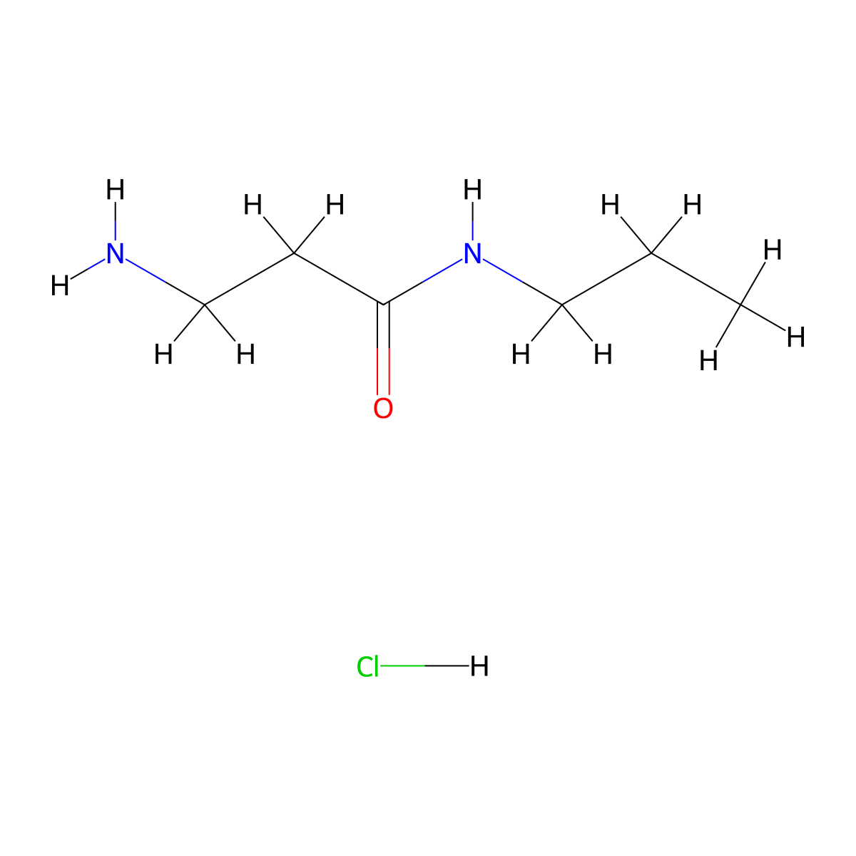 3-Amino-N-propylpropanamide hydrochloride molecular structure, CAS 1220029-56-0
