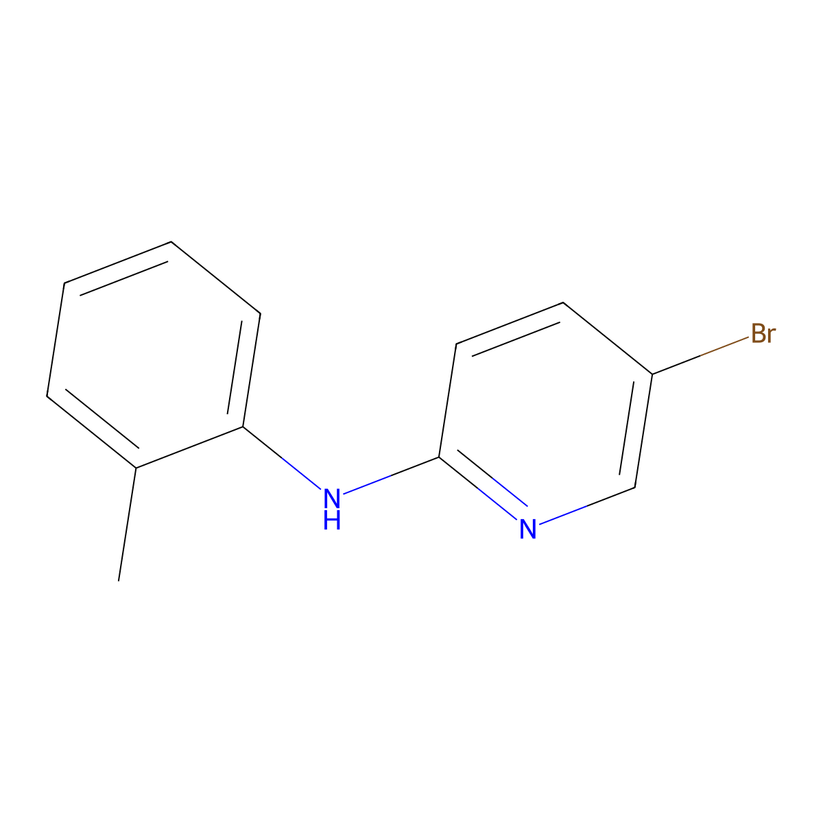 N-(5-Bromo-2-pyridinyl)-N-(2-methylphenyl)amine molecular structure, CAS 1220030-52-3