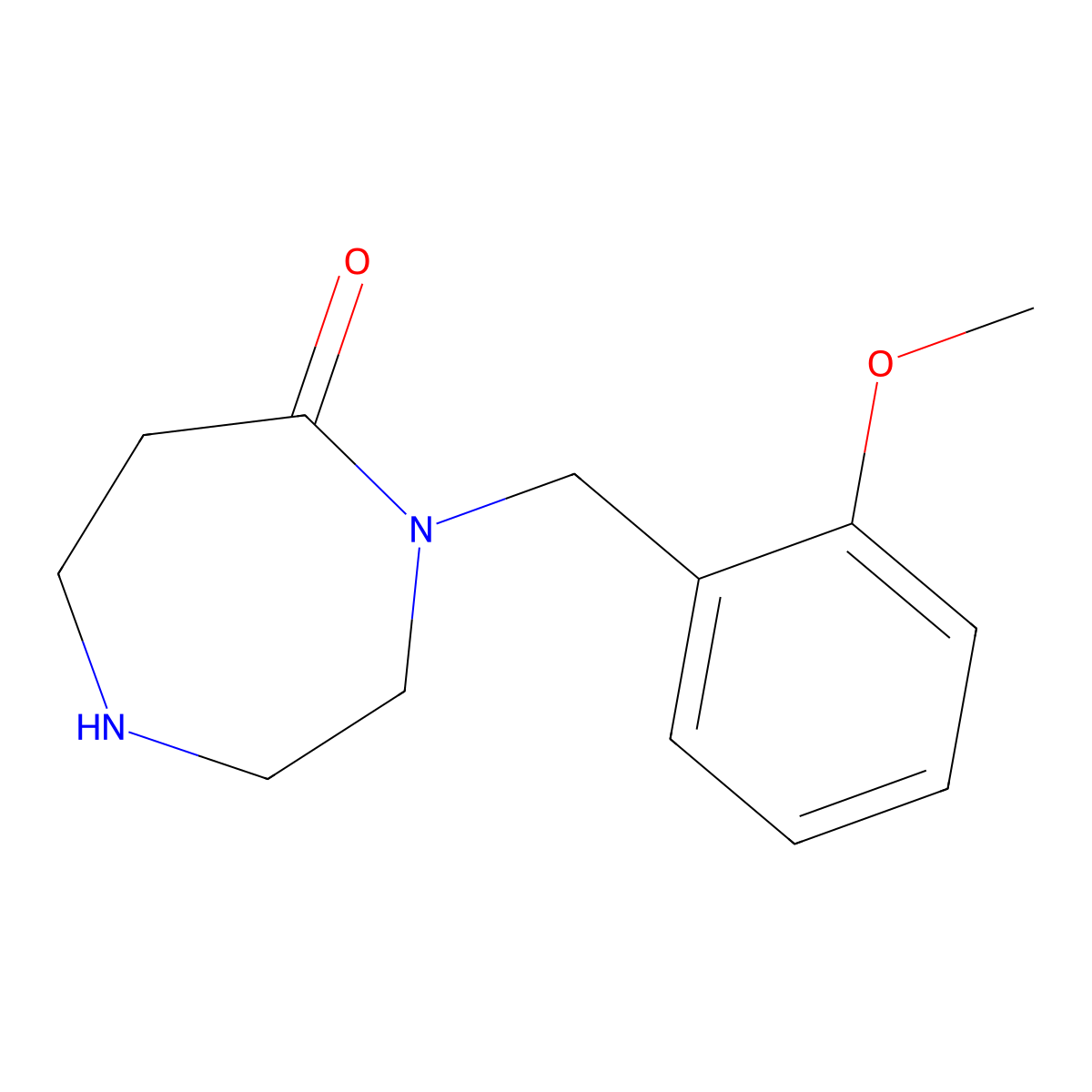 4-(2-Methoxybenzyl)-1,4-diazepan-5-one molecular structure, CAS 1220030-54-5