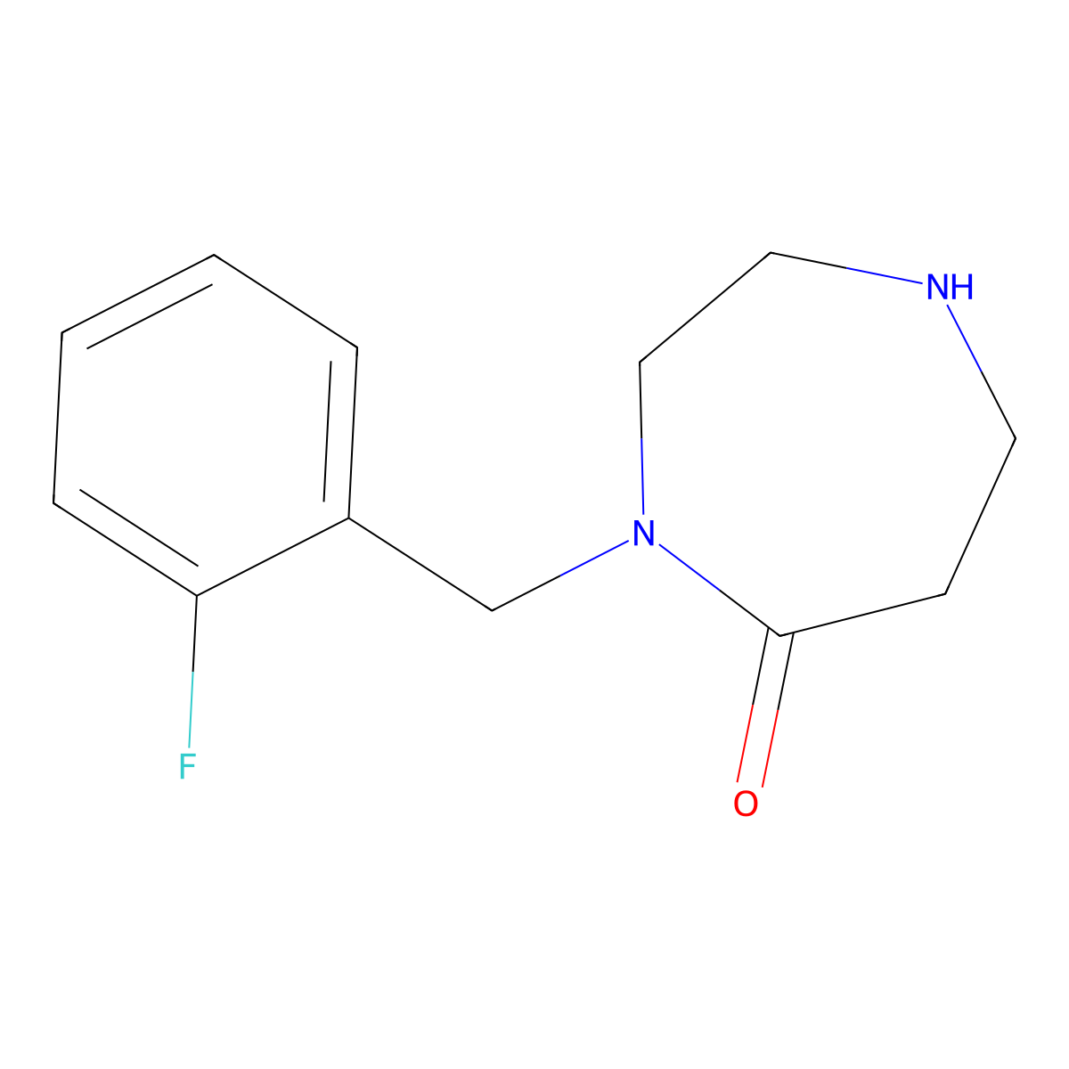4-(2-Fluorobenzyl)-1,4-diazepan-5-one molecular structure, CAS 1220030-58-9