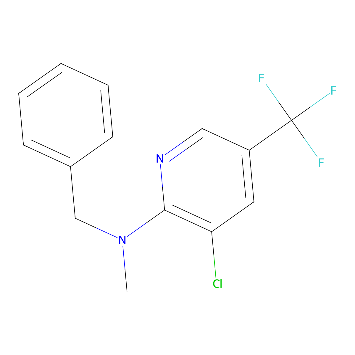 N-benzyl-3-chloro-N-methyl-5-(trifluoromethyl)pyridin-2-amine molecular structure, CAS 1220030-73-8
