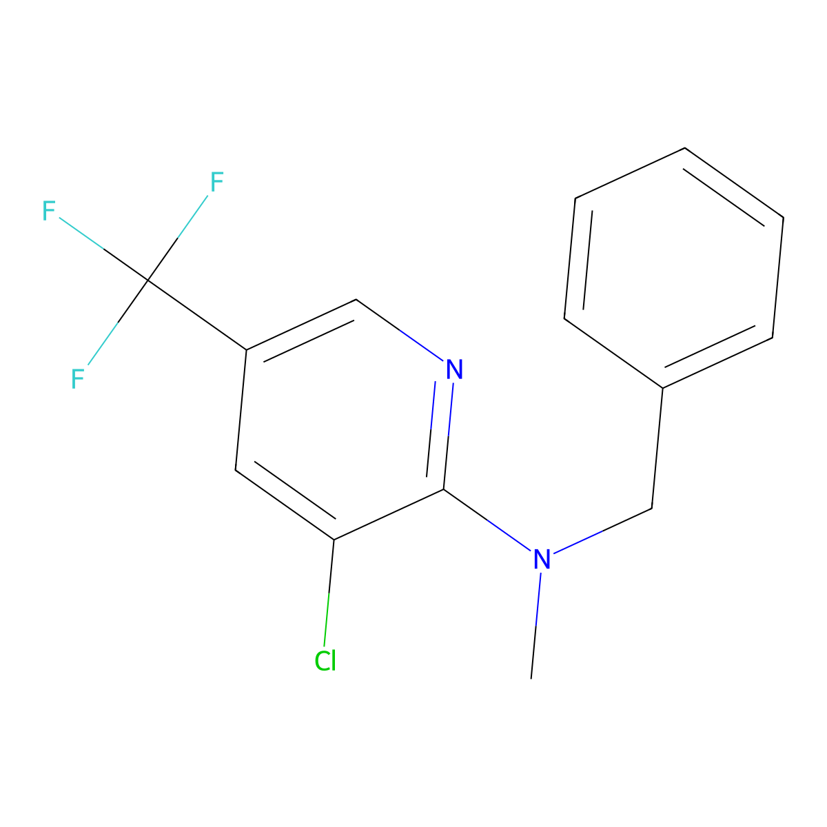 N-benzyl-3-chloro-N-methyl-5-(trifluoromethyl)pyridin-2-amine molecular structure, CAS 1220030-73-8