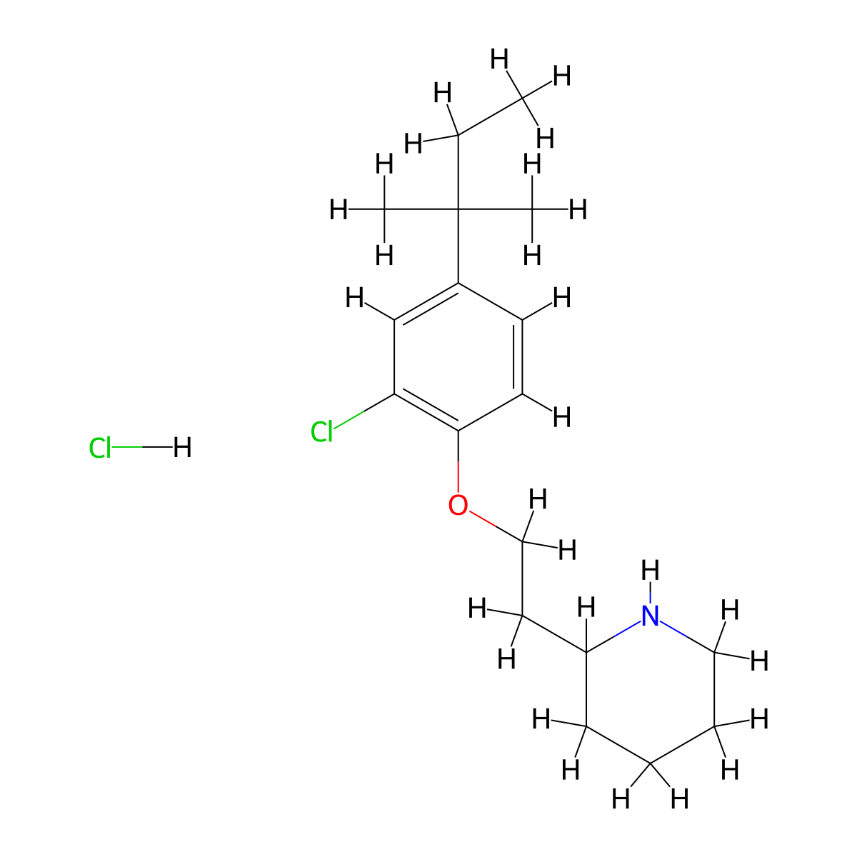 2-{2-[2-Chloro-4-(tert-pentyl)phenoxy]-ethyl}piperidine hydrochloride molecular structure, CAS 1220030-87-4