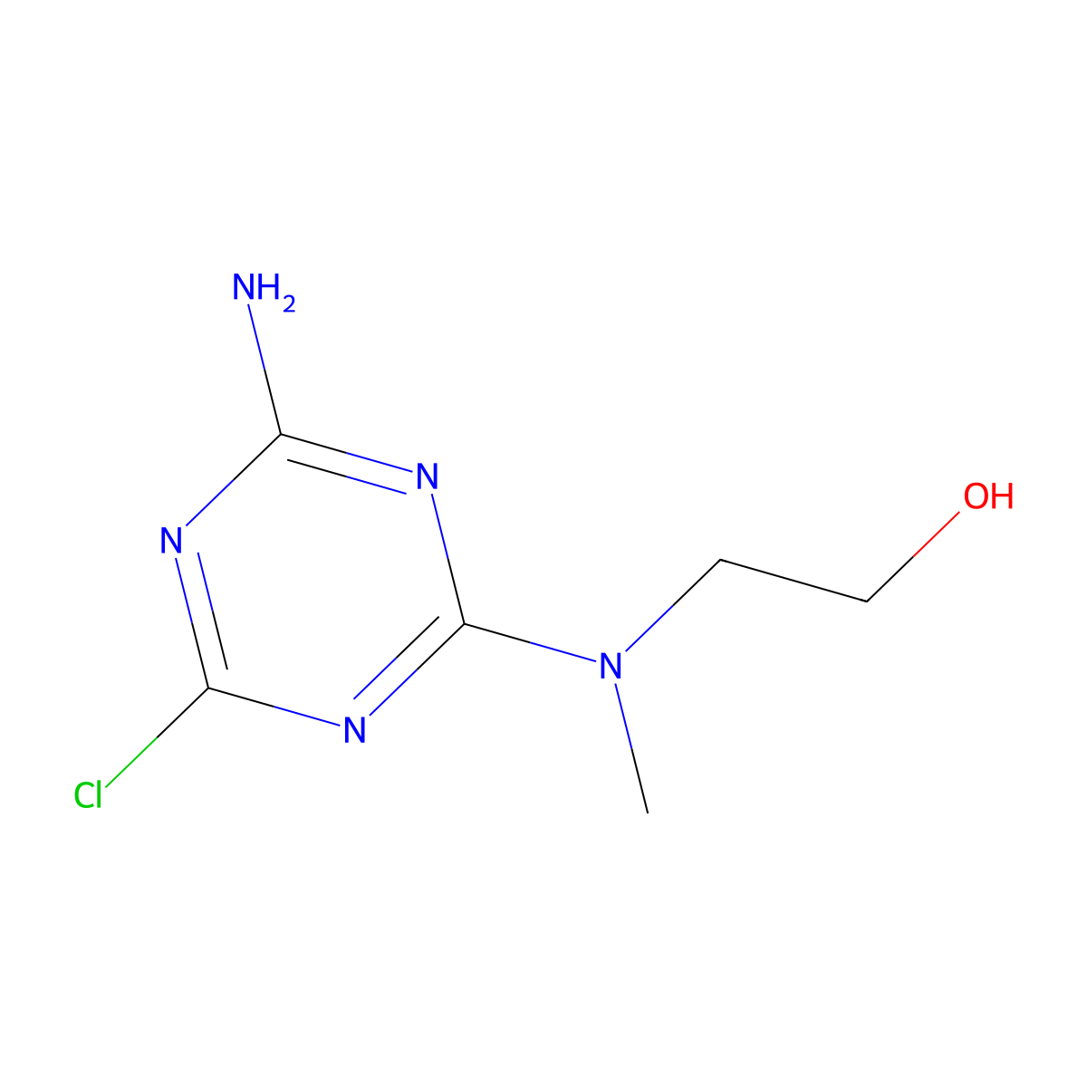 2-[(4-Amino-6-chloro-1,3,5-triazin-2-YL)(methyl)-amino]-1-ethanol molecular structure, CAS 1220031-01-5